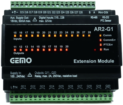 AR2 - G1 - 24VDC - 12D2A Gemo AR2 için Genişleme Modülü