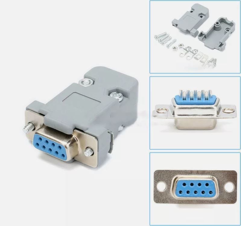 RS232 DB9 Dişi Seri Port Soket Seti