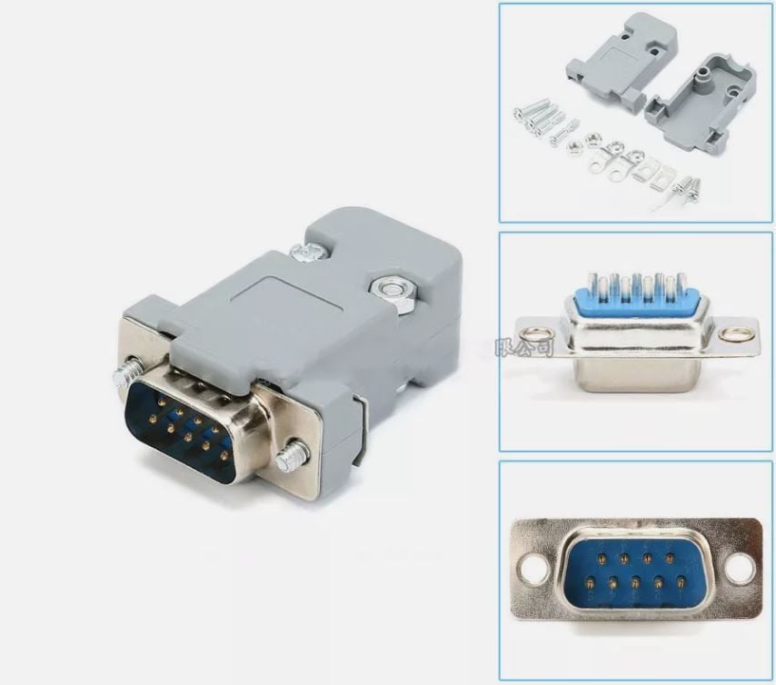RS232 DB9 Erkek Seri Port Soket Seti