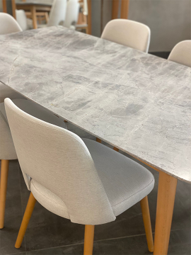 Blue Ocean Retro Açılı Ayak Mermer Masa