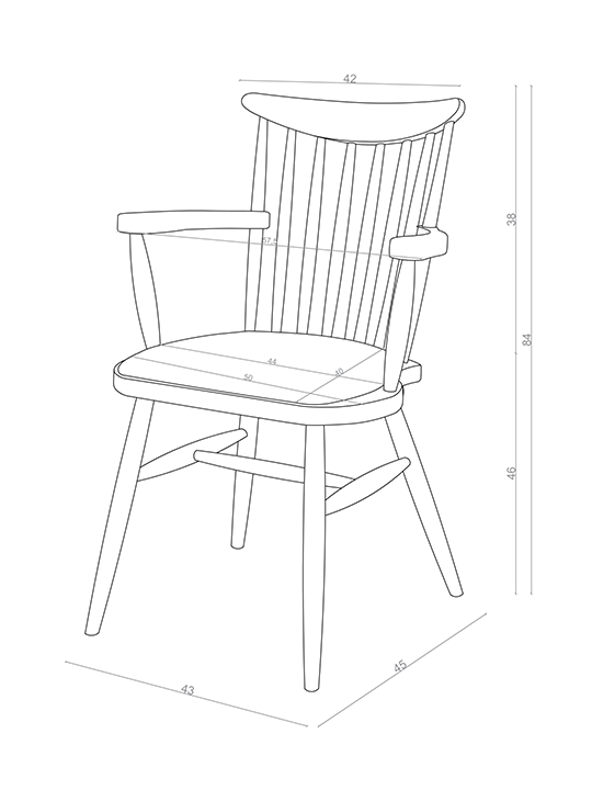 Gitar Kollu Sandalye,