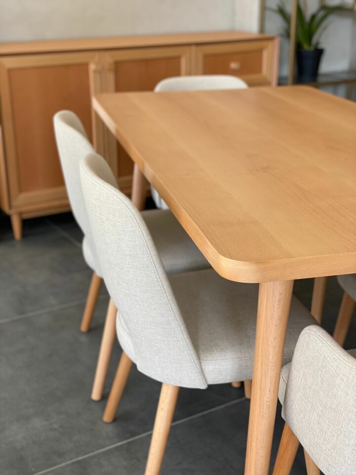 Kayın Kaplama Tabla Retro Açılı Ayak Masa