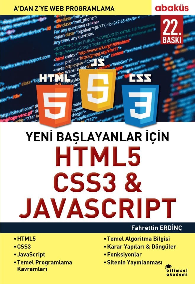 Yeni Başlayanlar İçin HTML5, CSS3 & JAVASCRIPT