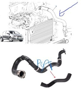 Chevrolet T300 Aveo Intercool  Borusu Çıkıs Sol Yansanayi