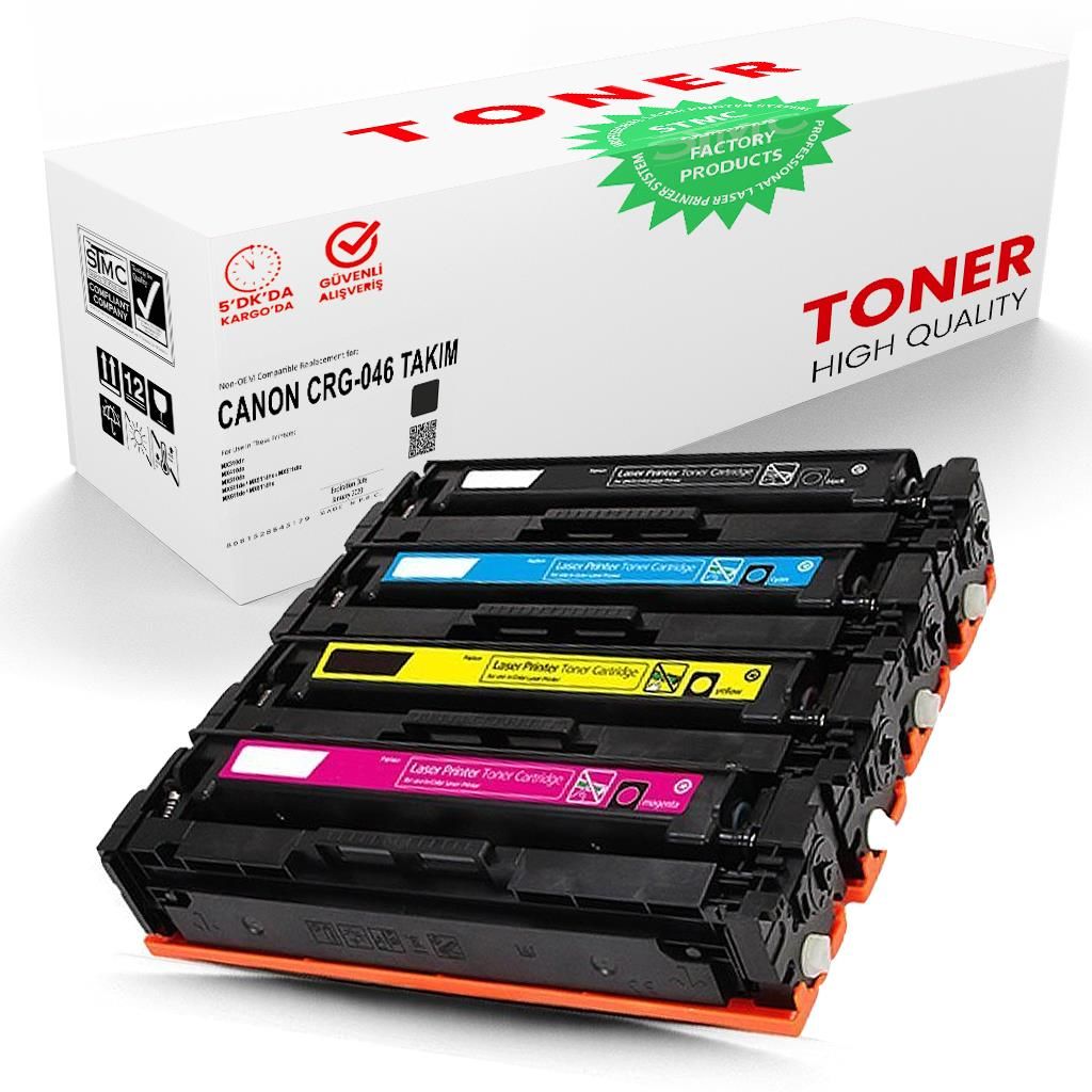 Canon CRG-046 Muadil Takım Set Toner /WB/LBP653/LBP654Cx/MF732Cdw/MF