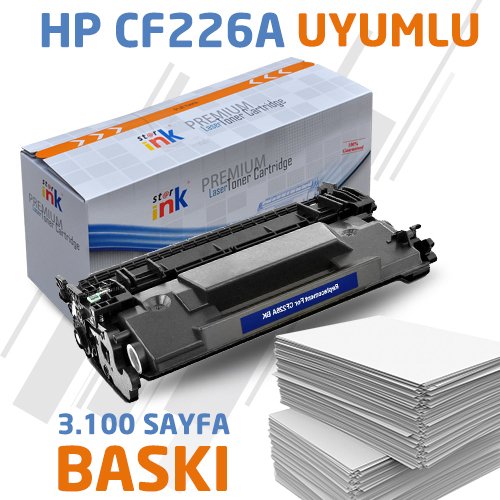 Muadil Toner Starink CF226A/CRG052 SİYAH ÇİPLİ Koli İçi 10 Ad.