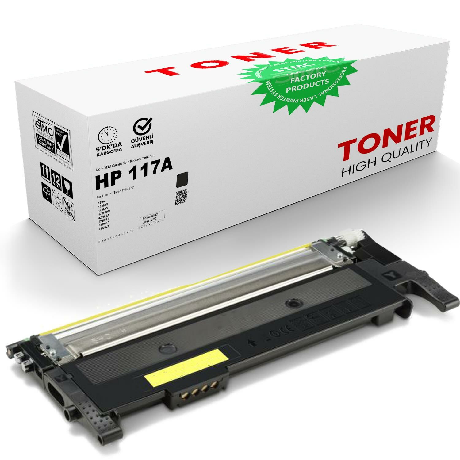 HP 117A Sarı Çipsiz Muadil Toner | 150a/178nw/4ZB94A