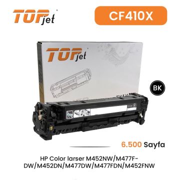 Topjet Muadil Siyah Toner CF410X uyumlu (6.500 Sayfalık)