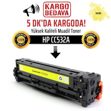 HP CC532A Sarı Muadil Toner /NP/304A/CM2320/CM2320N/CP2025/CM332