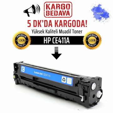 HP CE411A Mavi Muadil Toner /NP/305A/M351a/M375nw/M451/M475