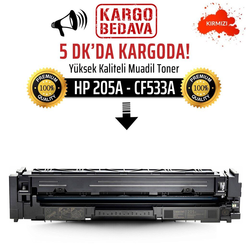 HP CF533A Kırmızı Muadil Toner /NP/205A/M180/M180n/M181/M181fw