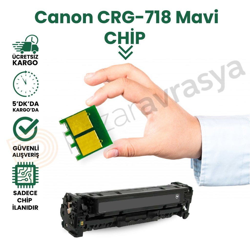 CANON CRG718 CHIP/MF728 / 2.9K / Mavi Toner Çipi
