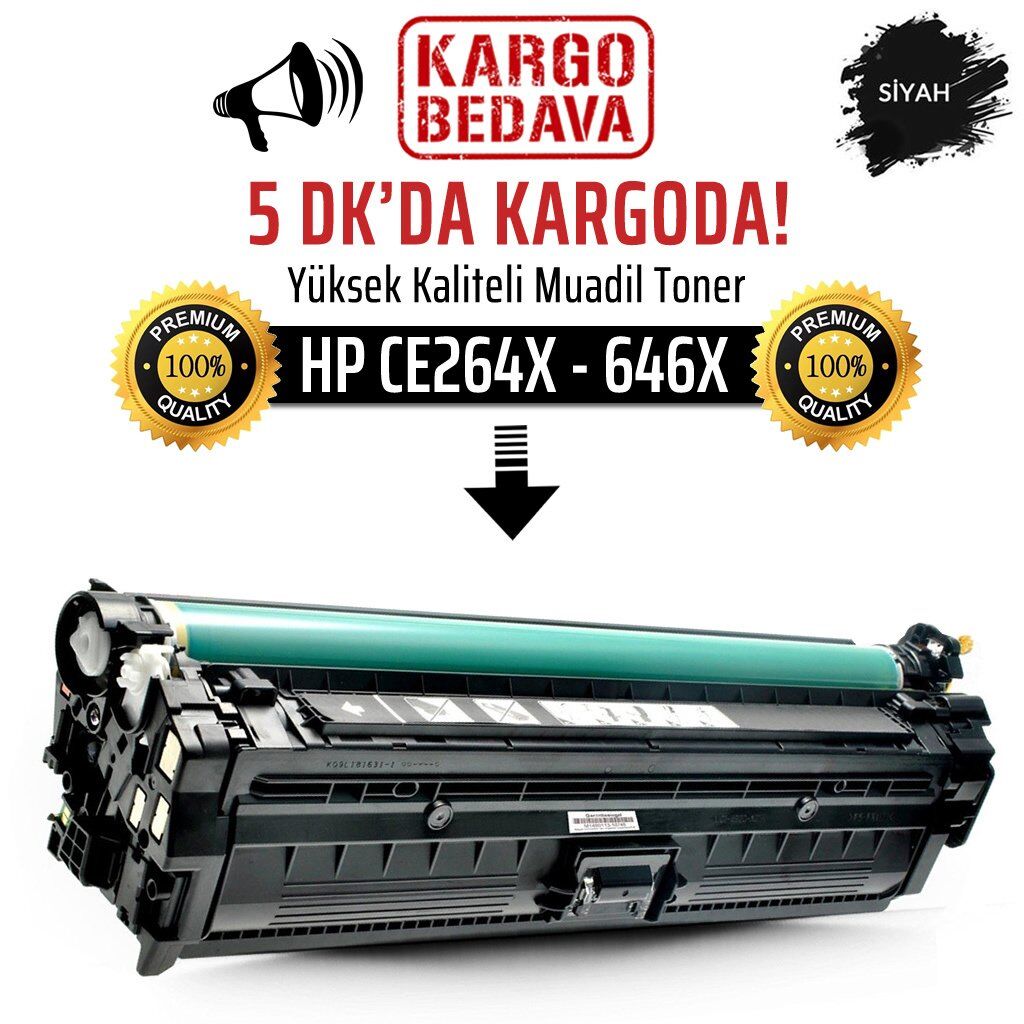 HP CE264X Siyah Muadil Toner /NP/646X/CM4540/CM4540F/CM4540FKSM