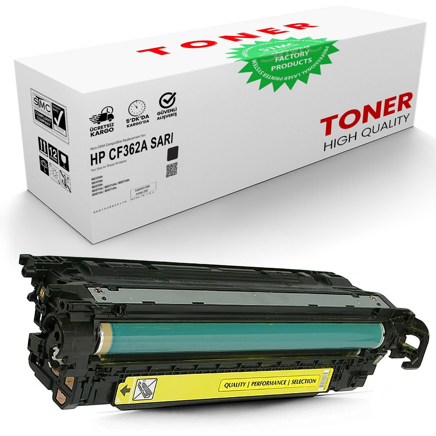 HP CF362A Sarı Muadil Toner /WB/508A/M552dn/M553n/M577dn/M577f