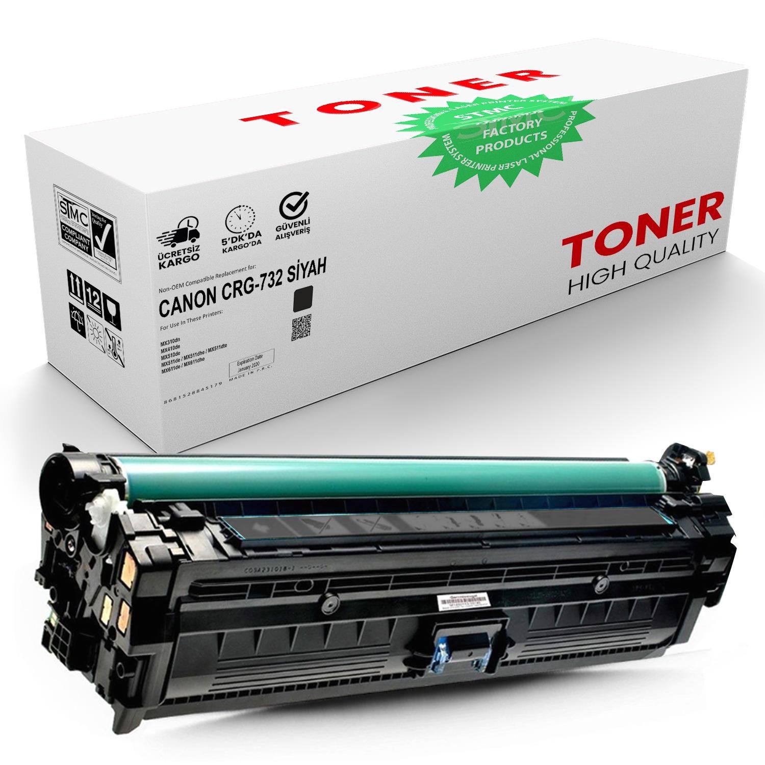 Canon CRG-732 Siyah Muadil Toner /WB/LBP7780/LBP7780CX