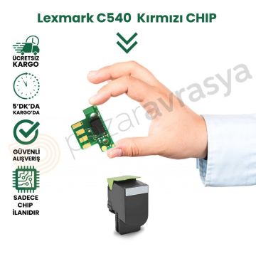 CHIP LEXMARK C540 KIRMIZI TONER ÇİP