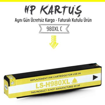 HP 980XL Sarı Muadil Kartuş /D8J09A/X555dn/X555xh/X585z/X585dn/X5
