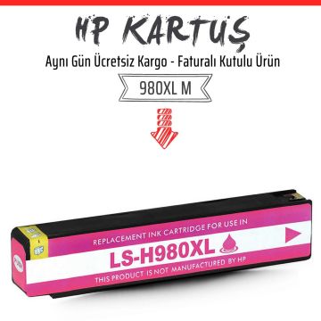 HP 980XL Kırmızı Muadil Kartuş /D8J08A/X555dn/X555xh/X585z/X585dn