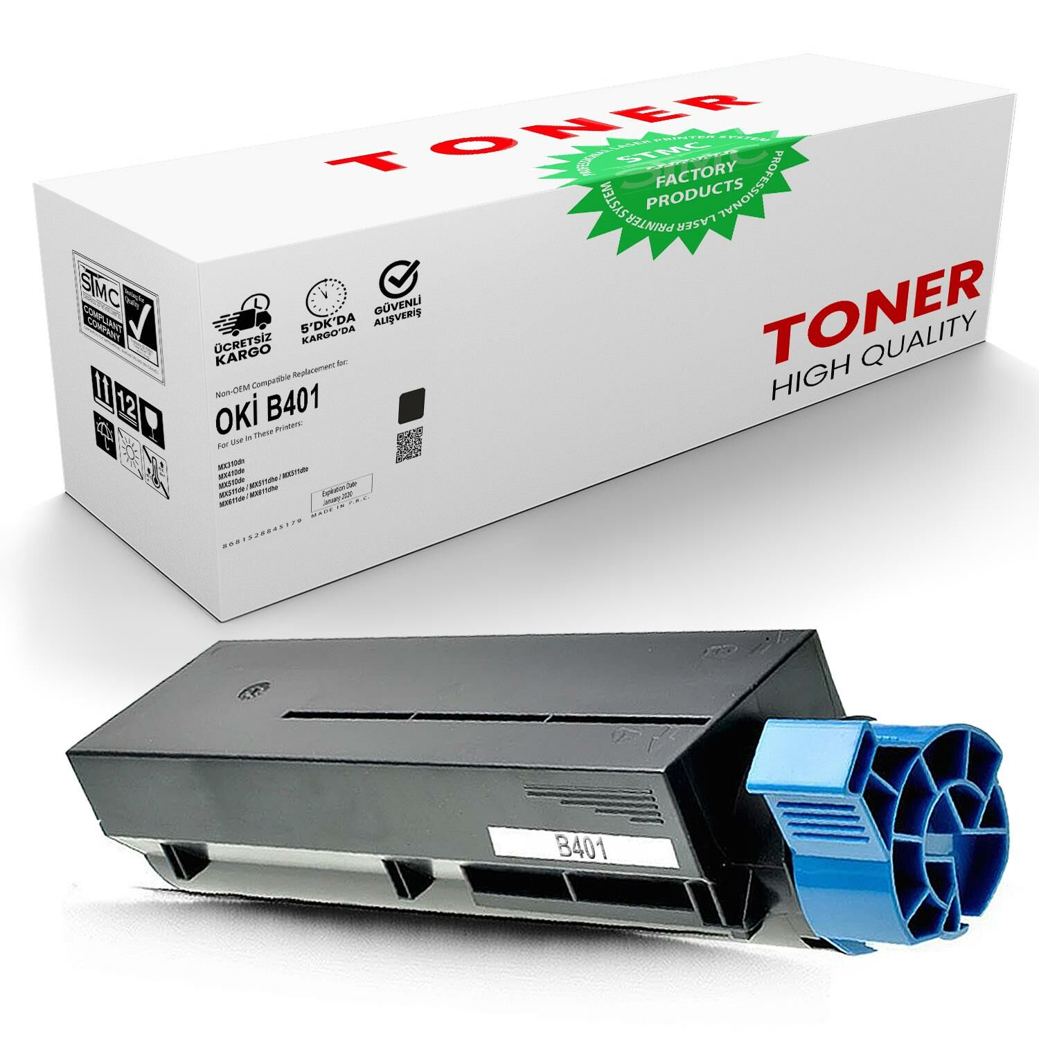 Oki B401-B451 Muadil Toner /WB/44992404/B401dn/MB411/MB441dn/MB4