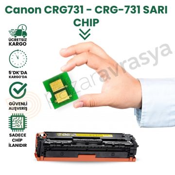 Canon CRG731/CRG-731 Sarı Çip /LBP-7100/LBP-7110 Chip