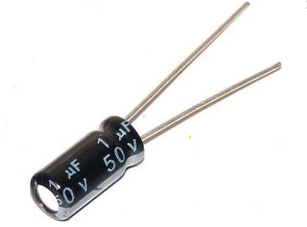 1uF 50V 4x7x2,5mm Elektrolitik Kondansatör (10 Adet)