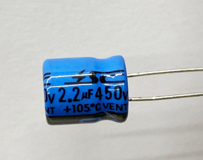 2.2uF 450V Elektrolitik Kondansatör 85C 10X12MM (5 Adet)
