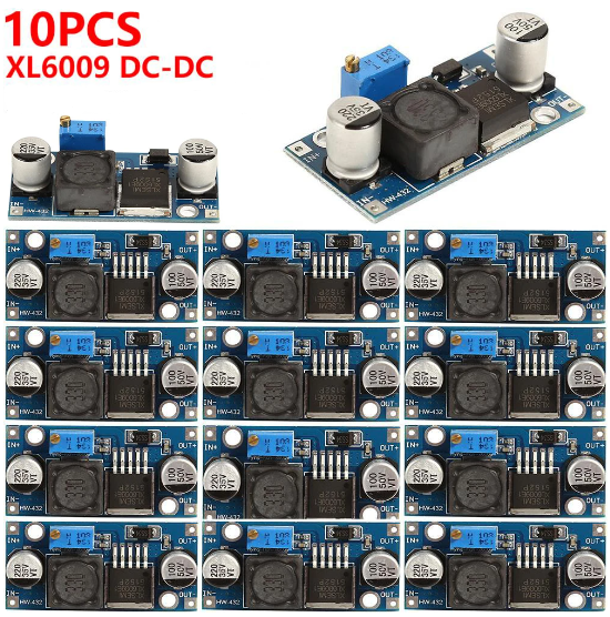 10 Adet XL6009 DC-DC 4A Ayarlanabilir Step Up Boost Voltaj Regülatör Kartı