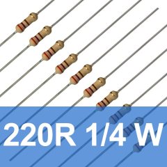 220R 1/4W Direnç (10 Adet) 220 Ohm