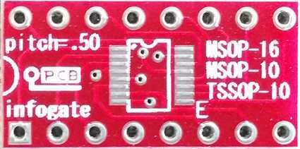 MSOP-10/16 ve TSSOP-10 > DIP-16 çevirici soket