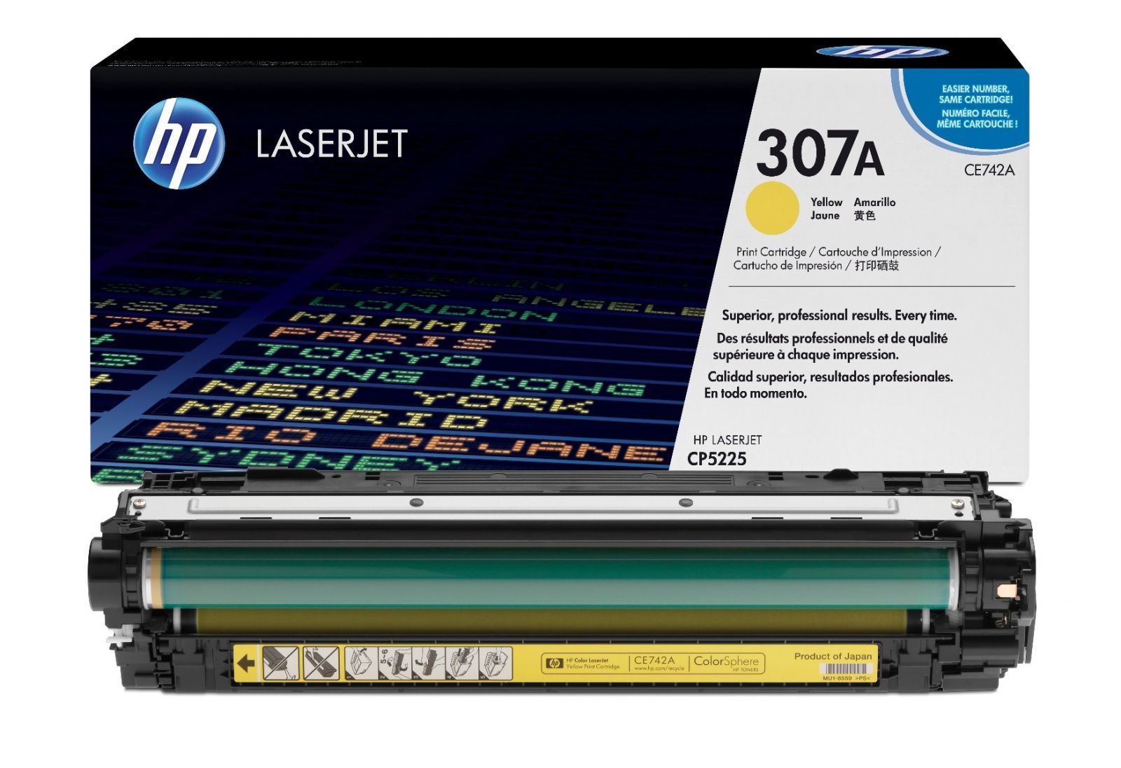 Hp 307A-CE742A Orjinal Sarı Toner