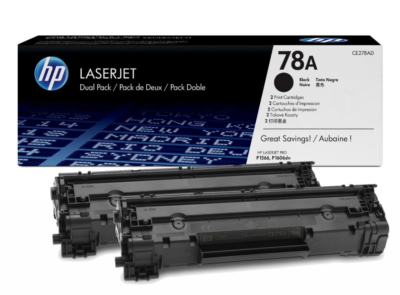 Hp 78A-CE278AD Orjinal Siyah Toner İkili Paket