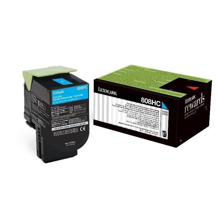 Lexmark 80C8HC0 Orjinal Mavi Toner CX410 / CX510  Yüksek Kapasiteli