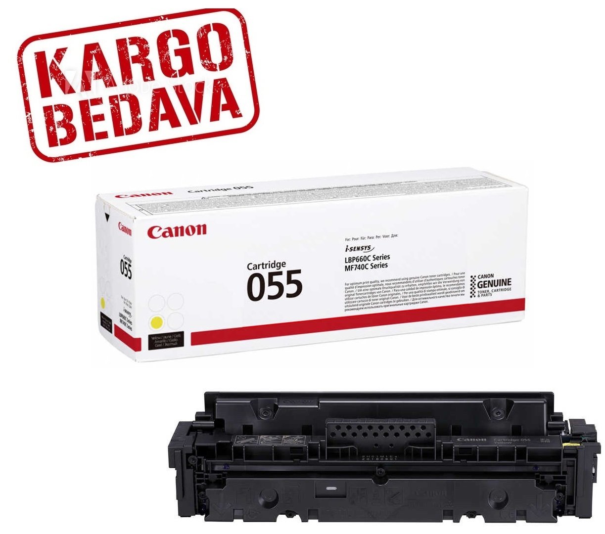 Canon CRG-055 Orjinal Sarı Toner 3013C002