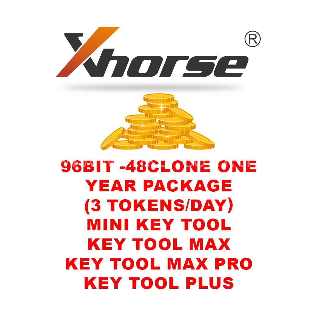 Xhorse -96bit 48 Çip Bir Yıllık Paketi (günde 3 Töken İle sınırlıdır.) Mini Key Tool - Key Tool Max - Key Tool Max Pro - Key Tool Plus ile uyumludur