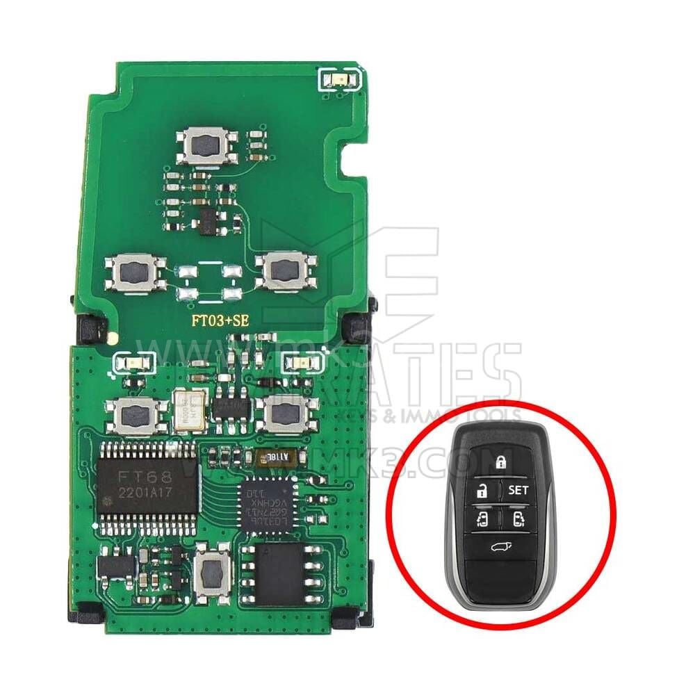 Lonsdor FT03-P0120B6 Toyota  Üvrensel PCB Kumanda 6 buton 433/315 MHz 8A