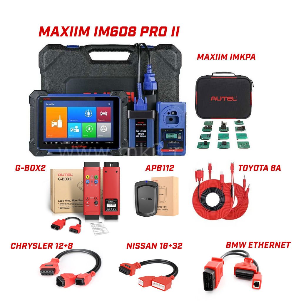 Autel MaxiIM IM608 PRO II Anahtar Kodlama Cihazı Full Aparatlı 2 Yıl Güncellemeli