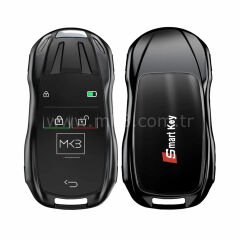 LCD Universal Ekranlı Kumanda Keyless Giriş ve İOS sistemi Porsche Tipi Siyah Renk