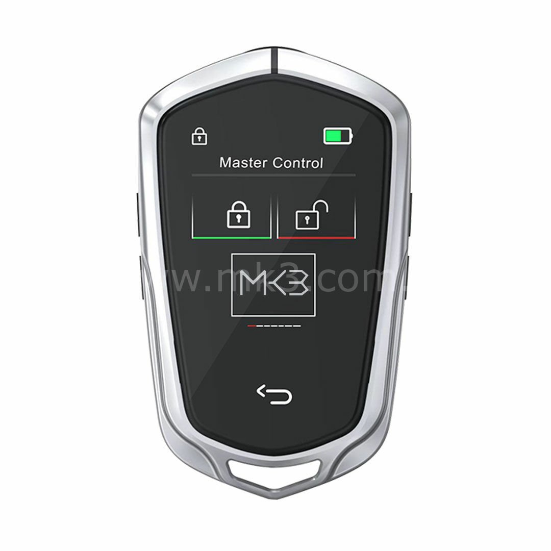 LCD Universal Ekranlı Kumanda Keyless Giriş ve İOS sistemi Cadillac Tipi Gümüş Renk