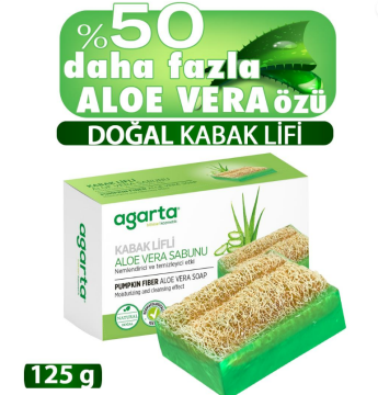 Agarta Doğal Kabak Lifli El Yapımı Aloe Vera Sabunu 125g