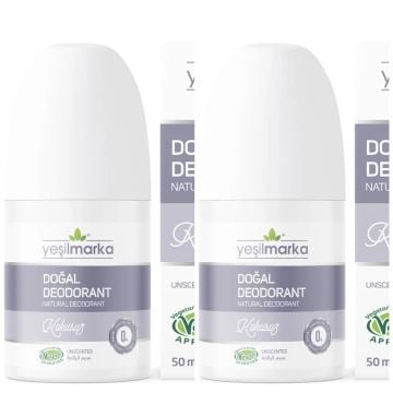 Yeşilmarka Doğal Deodorant – Kokusuz 50ml*2li Set