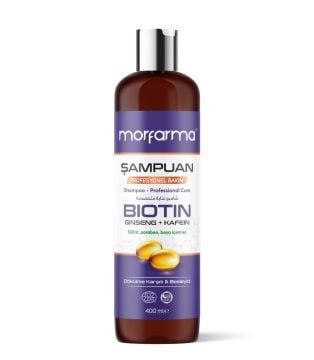 Morfarma Profesyonel Bakım Şampuanı – Biotin + Ginseng + Kafein 400ML