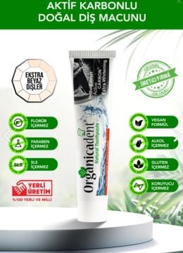 Organicadent Aktif Karbonlu Doğal Diş Macunu 105gr*3lü set