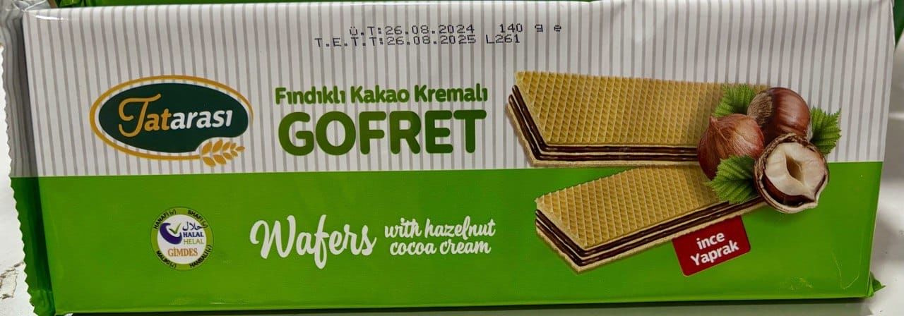 Tatarası Fındıklı Kakao Kremalı Gofret 140gr