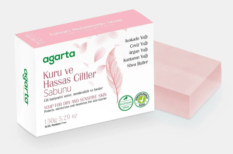 Agarta Doğal Kuru ve Hassas Cilt Bakımı Sabunu 150gr