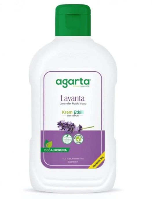 Agarta Doğal Krem Etkili Lavanta Sıvı Sabun 1500ml