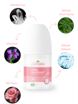 Yeşilmarka Doğal Deodorant – Gül 50ml
