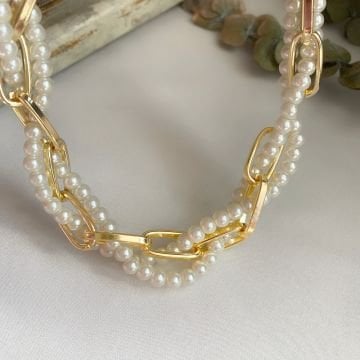 Chain and Pearl Vintage Kolye