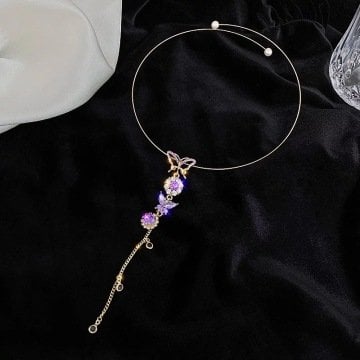 Crystal Butterfly Choker