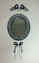 Siyah Beyaz Dekoratif Ayna