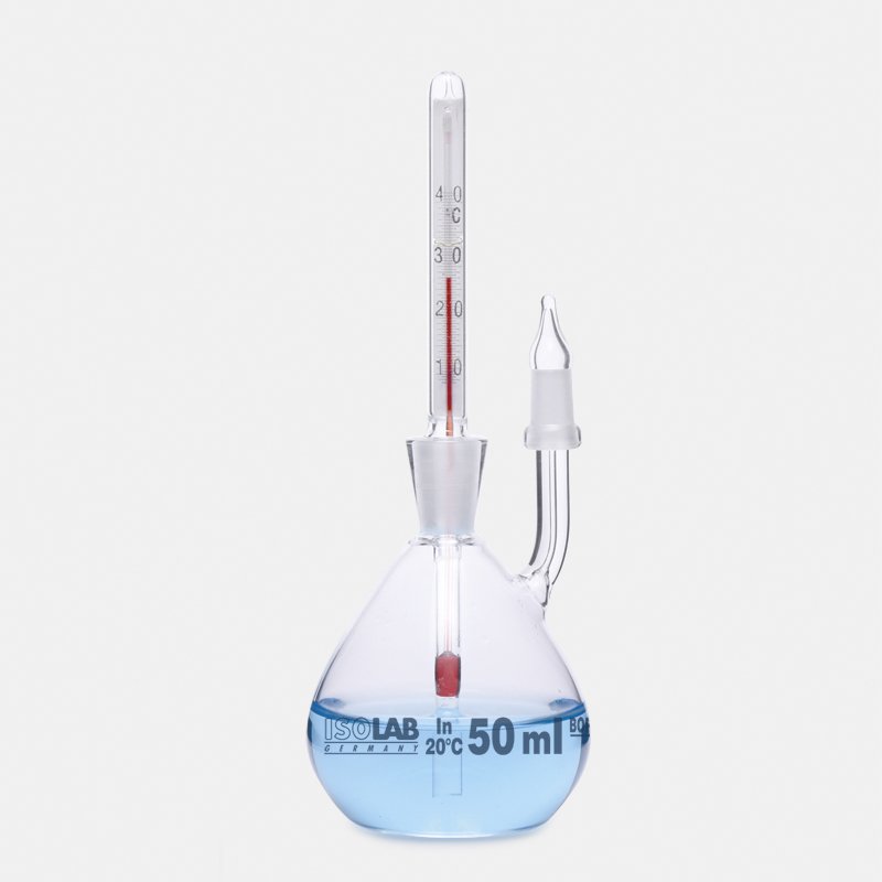 ISOLAB Piknometre - Kalibreli - Termometreli - 10 ml